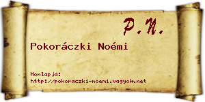 Pokoráczki Noémi névjegykártya